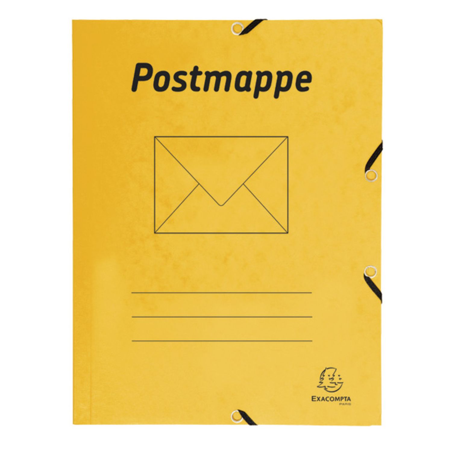 Sammelmappe Postmappe - A4, 425 g/qm, Gummizug, 3 Klappen, gelb Sammelmappe Postmappe - A4, 425 g/qm, Gummizug, 3 Klappen, gelb