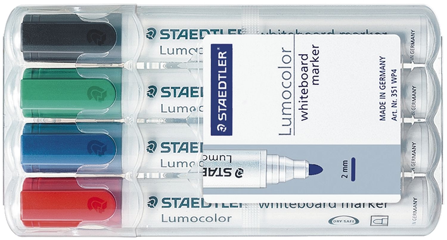 Lumocolor® 351 whiteboard marker - Rundspitze, 4 Farben sortiert Lumocolor® 351 whiteboard marker - Rundspitze, 4 Farben sortiert