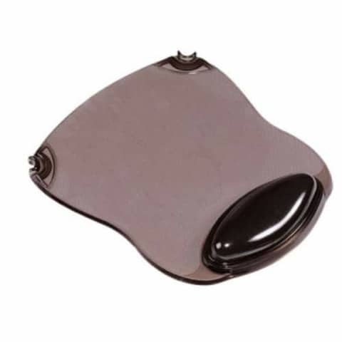 Mauspad Q-Connect KF20084 mit Handgelenkauflage, 22 x 26 cm, grau-transparent