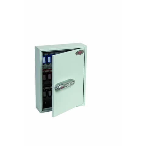 Schlüsselschrank Phönix Safe KC0601E, mit 42 Haken, 27,0 x 35,0 x 8,0 cm, mit Elektronikschloss, grau