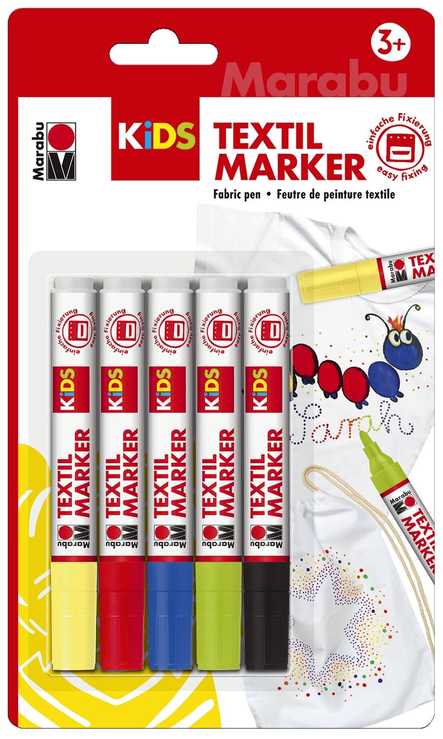 Stoffmalstift Kids Set - 5 Stück sortiert Stoffmalstift Kids Set - 5 Stück sortiert