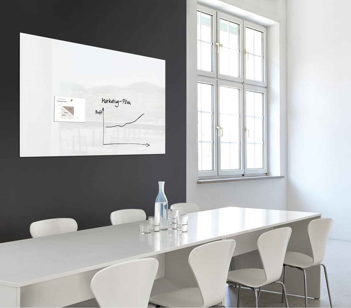 Glas-Magnetboard Artverum - super-weiß, 120 x 90 cm Glas-Magnetboard Artverum - super-weiß, 120 x 90 cm