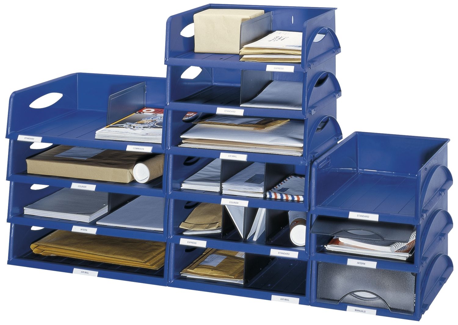 Briefablage Leitz Sorty 5232-00-35 Briefkorb Sorty Jumbo, A3 quer, Polystyrol, blau Briefablage Leitz Sorty 5232-00-35 Briefkorb Sorty Jumbo, A3 quer, Polystyrol, blau