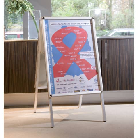 Kundenstopper Franken Standard BSA2, DIN A2, für Innen- und geschützte Außenbereiche