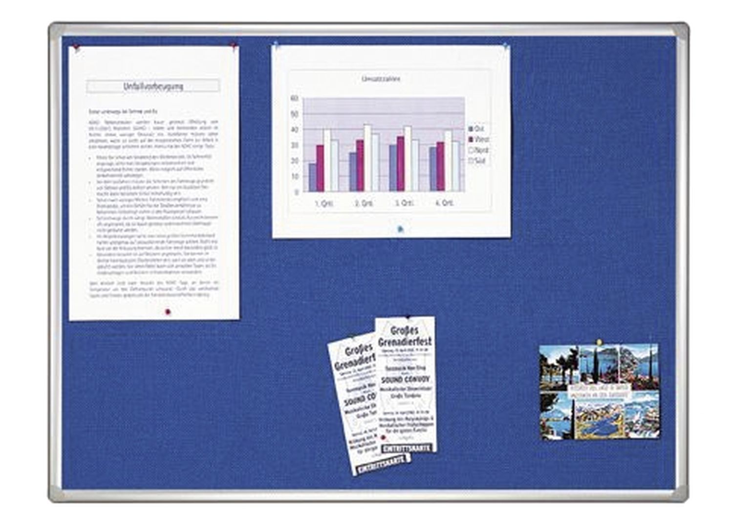 Textiltafel PRO - 120 x 90 cm, blau