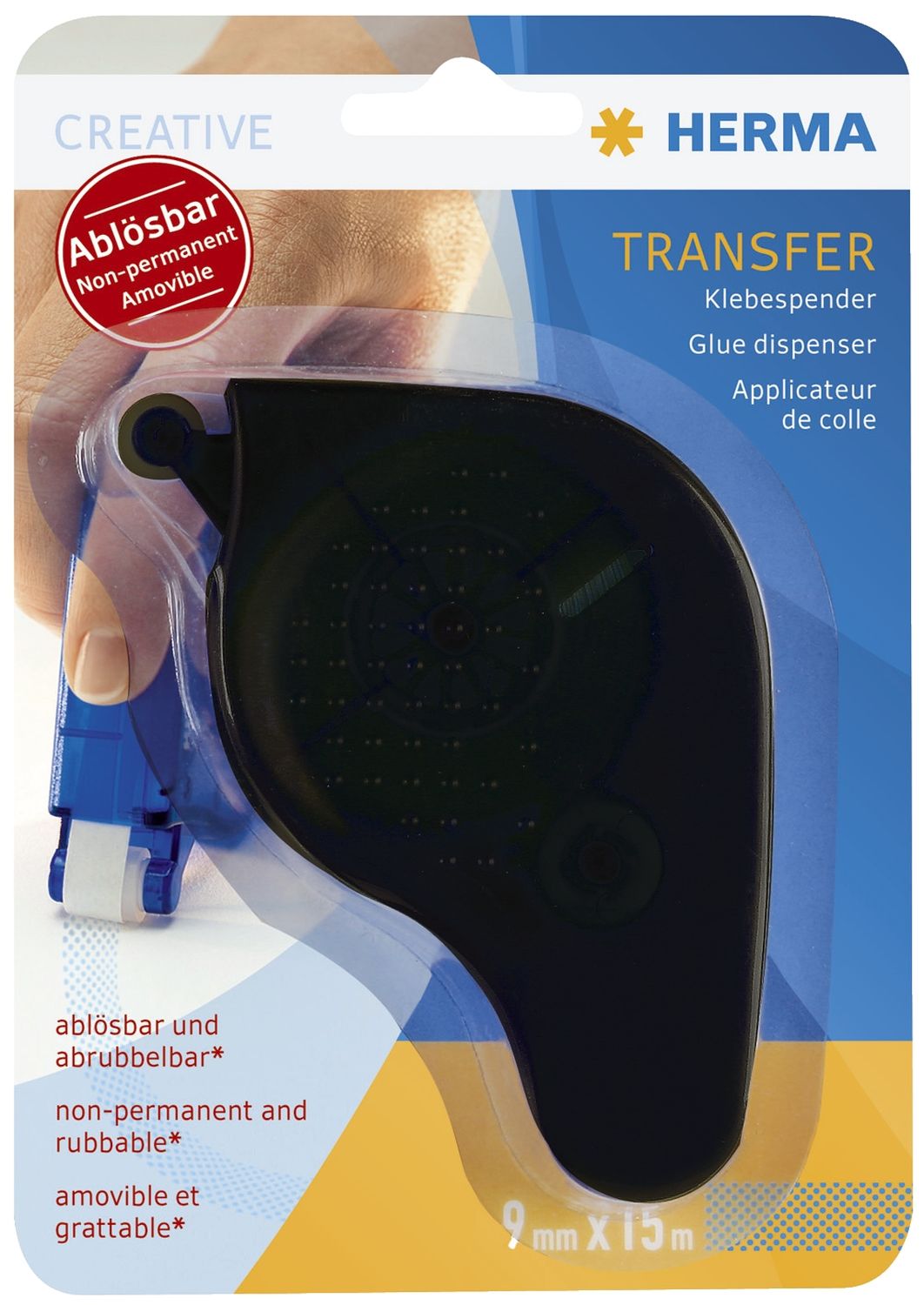 1060 Klebespender Transfer - 15 m, ablösbar, schwarz 1060 Klebespender Transfer - 15 m, ablösbar, schwarz
