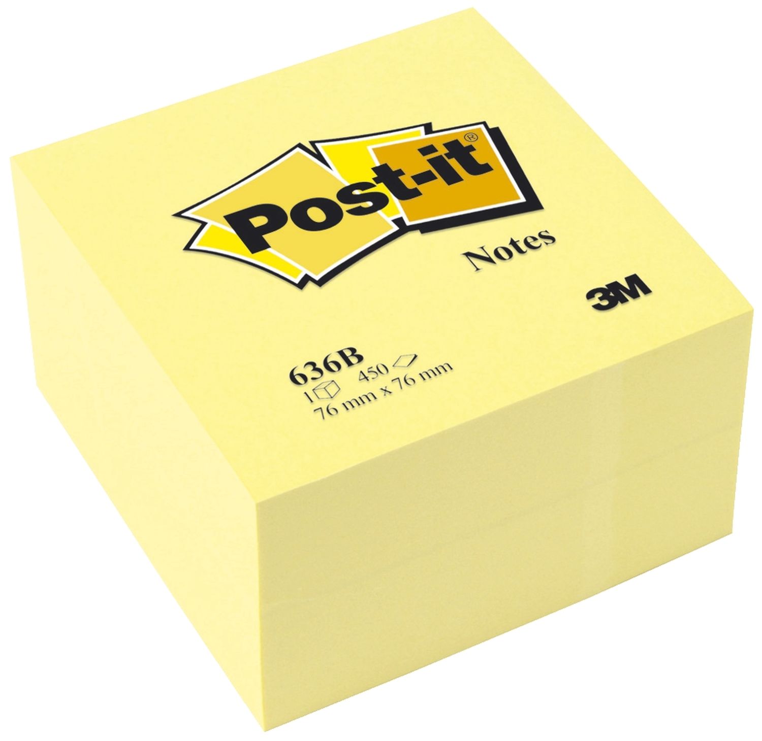Haftnotiz-Würfel - 76 x 76 mm, gelb Haftnotiz-Würfel - 76 x 76 mm, gelb