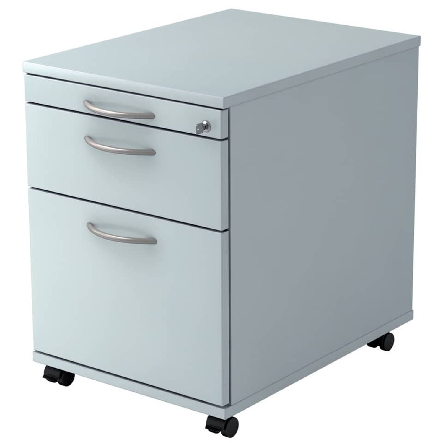 Rollcontainer - 42,8 x 59 x 58 cm, 1 Schub, Hängeregistratur, Bogengriff, Grau, mit Montageservice Rollcontainer - 42,8 x 59 x 58 cm, 1 Schub, Hängeregistratur, Bogengriff, Grau, mit Montageservice