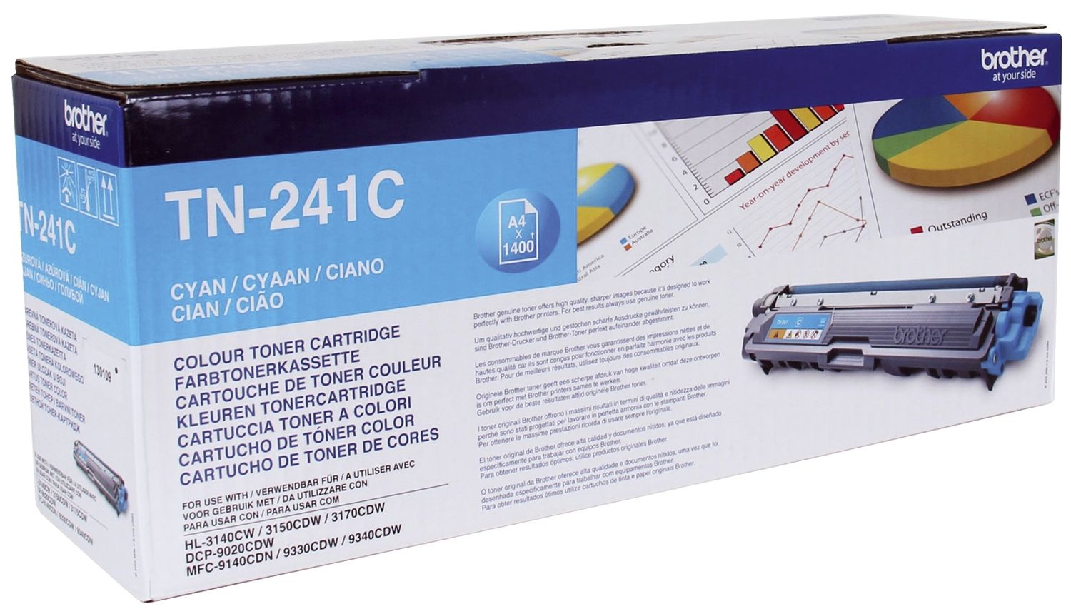 Original Brother Toner-Kit cyan (TN-241C)