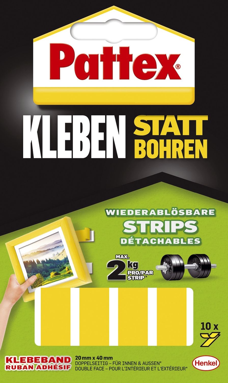 Klebe-Strips Kleben statt Bohren 10 Stück Klebe-Strips Kleben statt Bohren 10 Stück