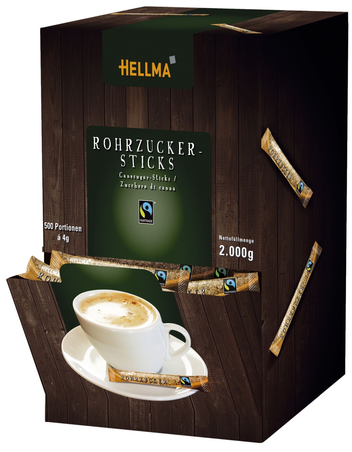 Rohrzucker FAIRTRADE - Sticks 500 Portionen à 4 g Rohrzucker FAIRTRADE - Sticks 500 Portionen à 4 g
