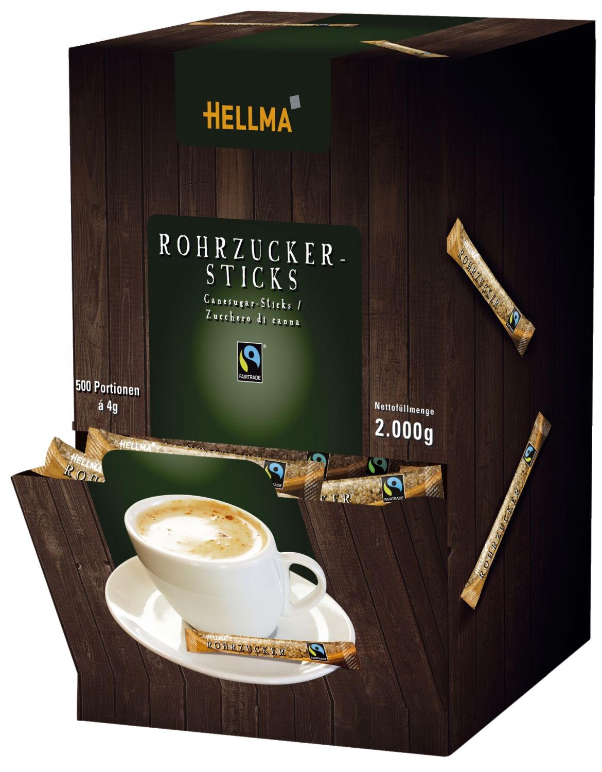 Rohrzucker FAIRTRADE - Sticks 500 Portionen à 4 g