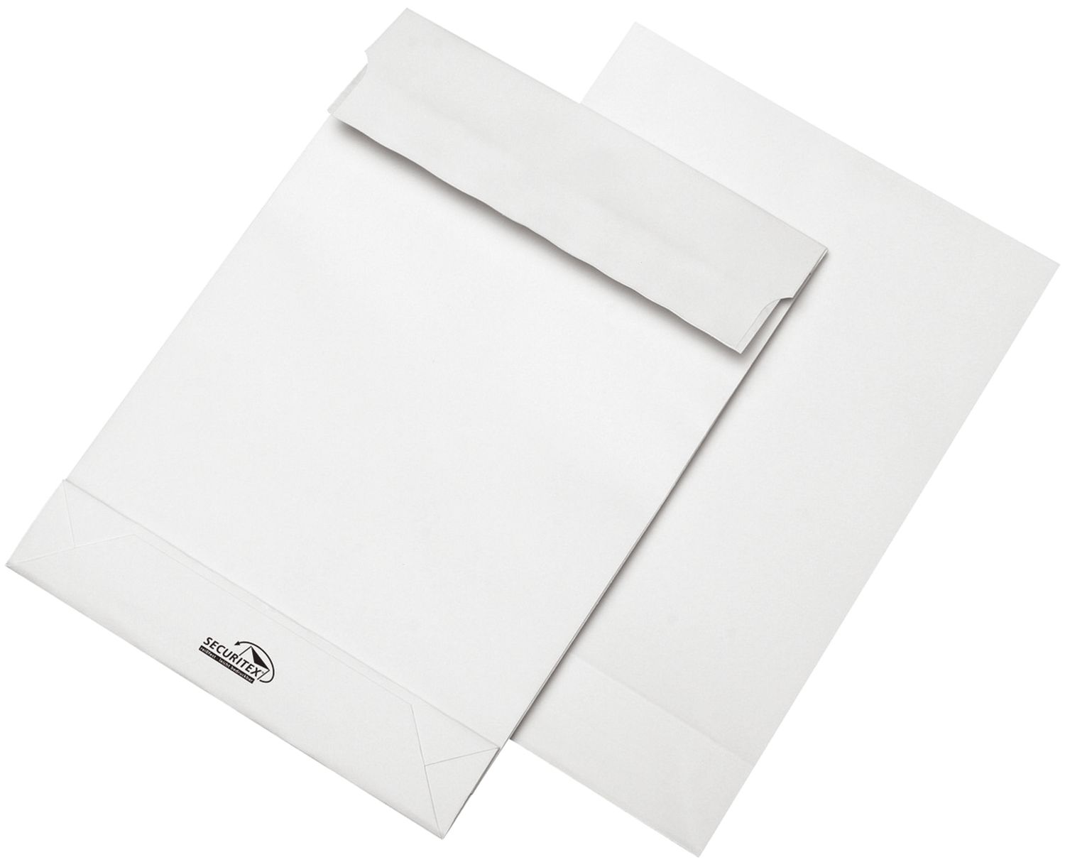 Faltentasche SECURITEX® 30001249 B4, 130 g/qm, haftklebend, 50 mm Falte und Stehboden, 100 Stück Faltentasche SECURITEX® 30001249 B4, 130 g/qm, haftklebend, 50 mm Falte und Stehboden, 100 Stück