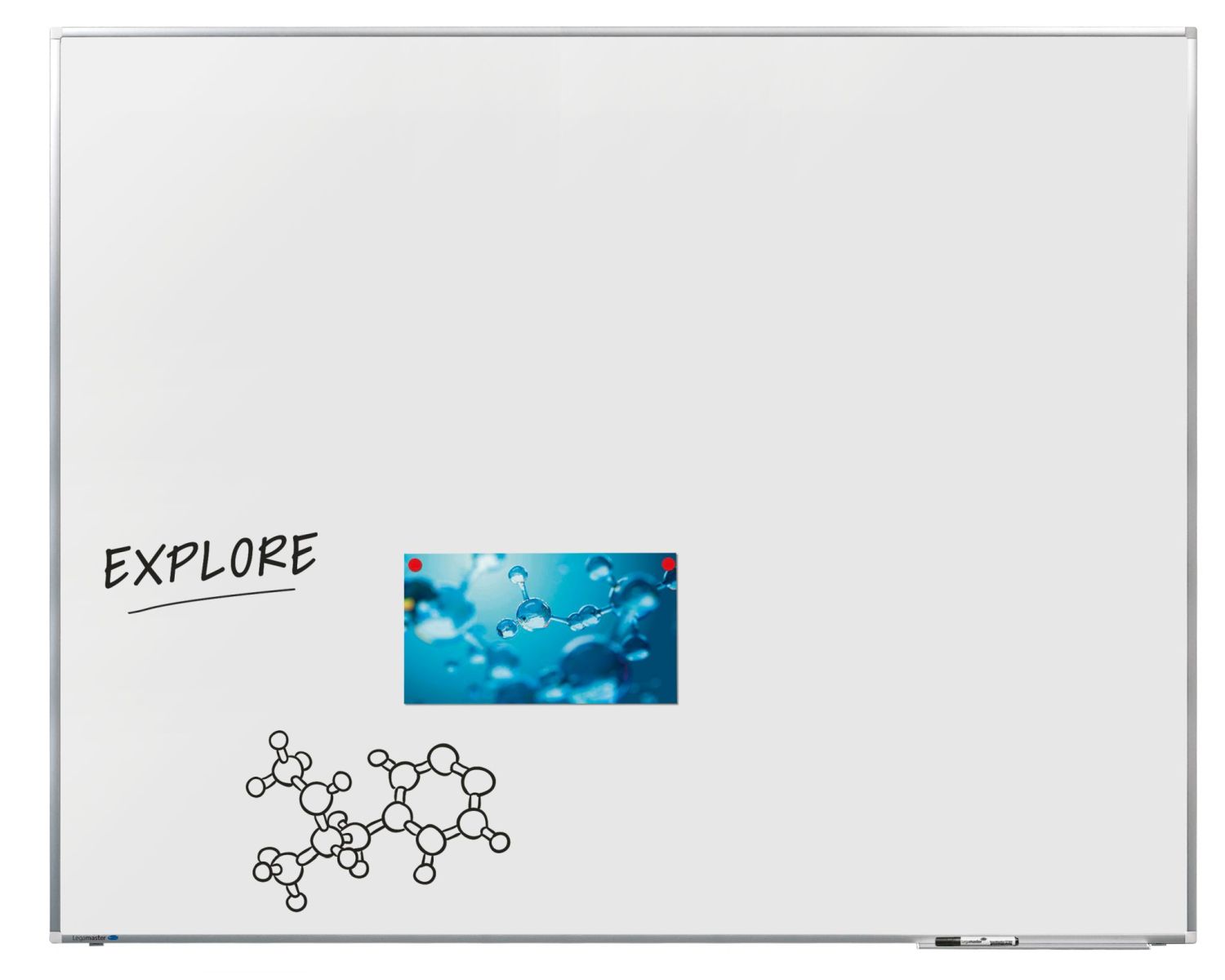 Whiteboard PREMIUM PLUS - Wandmontage mit Langlochsystem, 120 x 150 cm