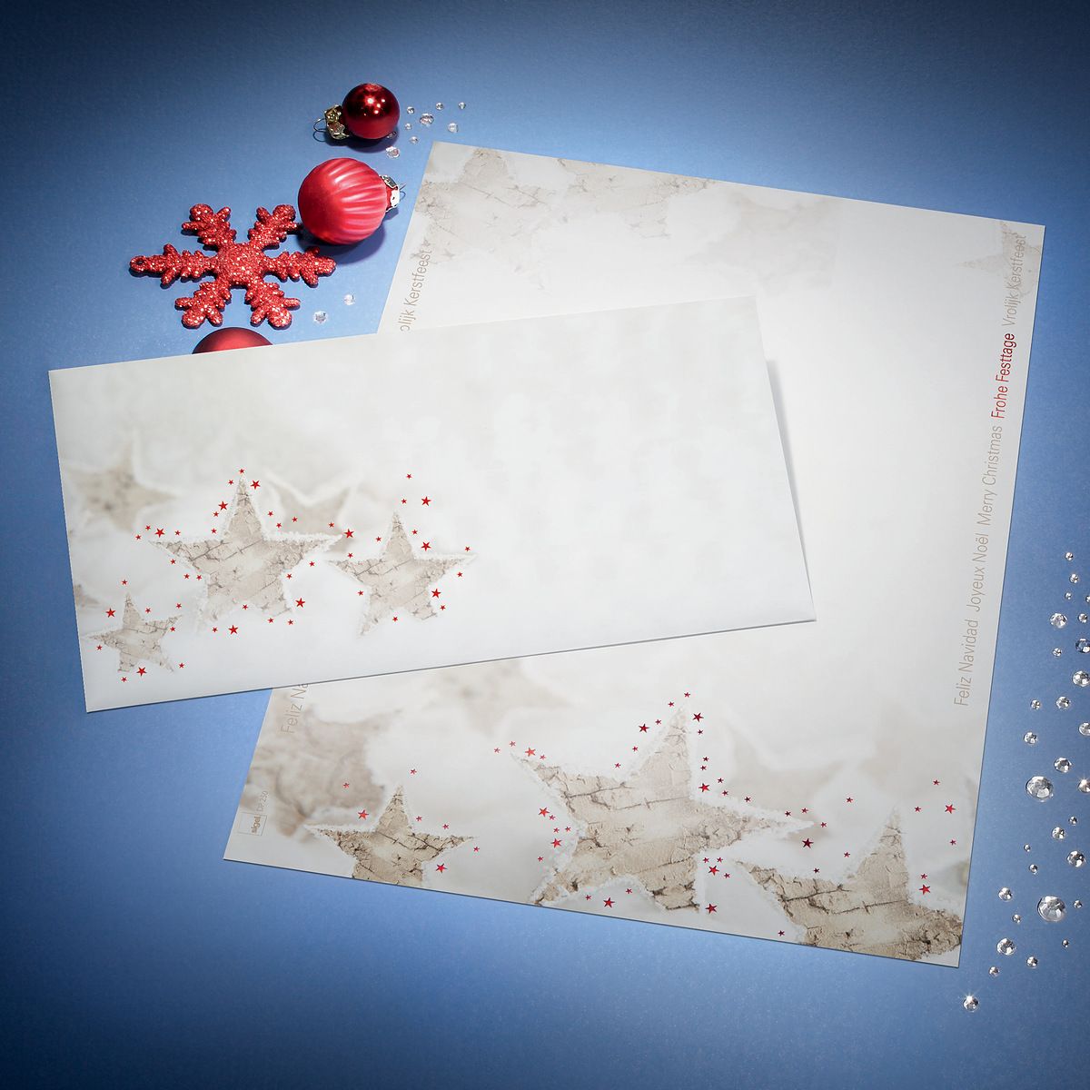 Briefumschläge Weihnachten Sigel DU250 "Chirstmas Timber", DIN lang (110x220 mm), 50 Stück