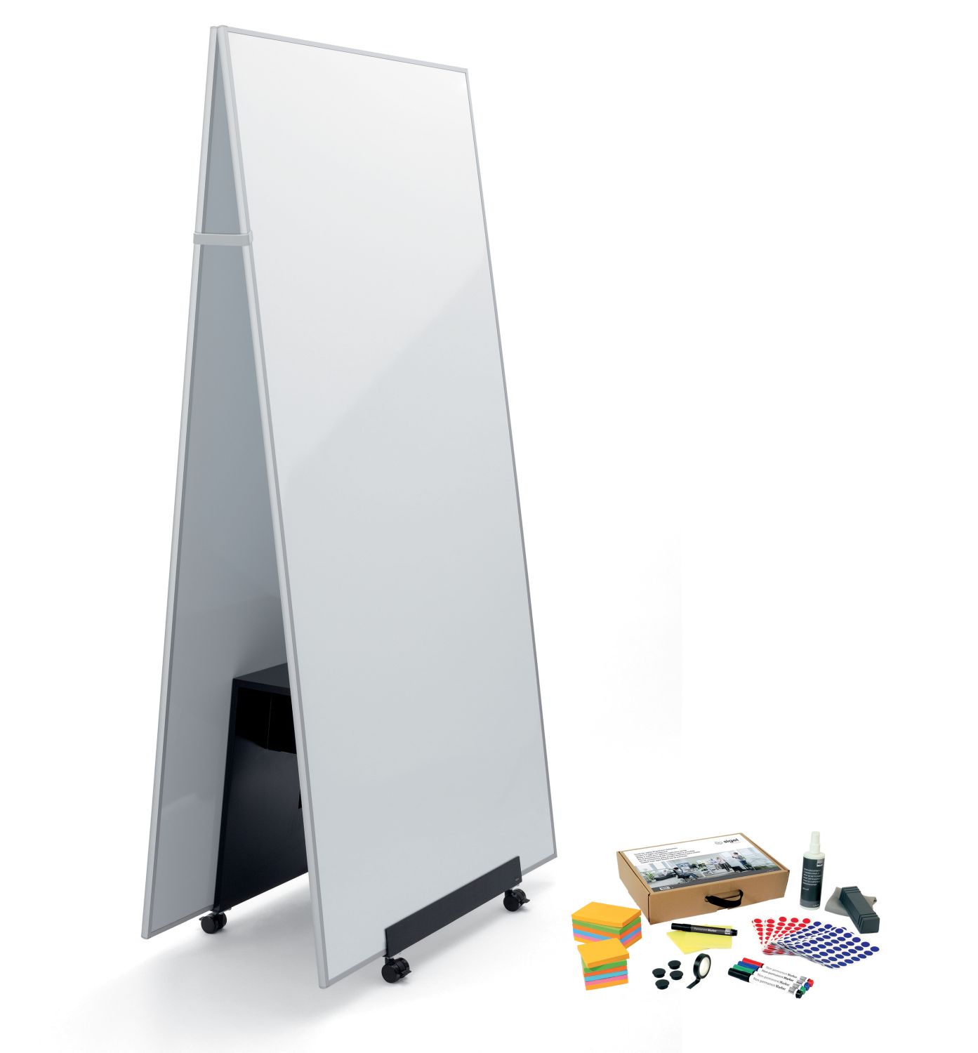 2x Whiteboard agiles Meet up-Bundle - 90 x 180 cm, Aufsteller und gratis Moderationskoffer 2x Whiteboard agiles Meet up-Bundle - 90 x 180 cm, Aufsteller und gratis Moderationskoffer