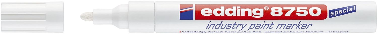 8750 Lackmarker industry paint marker - 2-4 mm, weiß 8750 Lackmarker industry paint marker - 2-4 mm, weiß