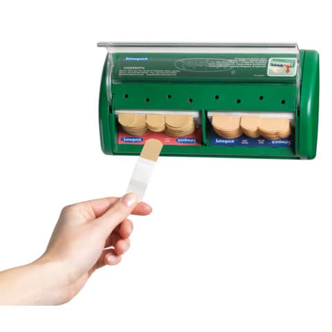 Pflasterspender Salvequick 490700, inkl. 85 Pflaster elastisch und wasserfest, 230 x 120 x 55 mm