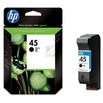 Original Tinte HP 45 (51645AE), ca. 833 Seiten, schwarz
