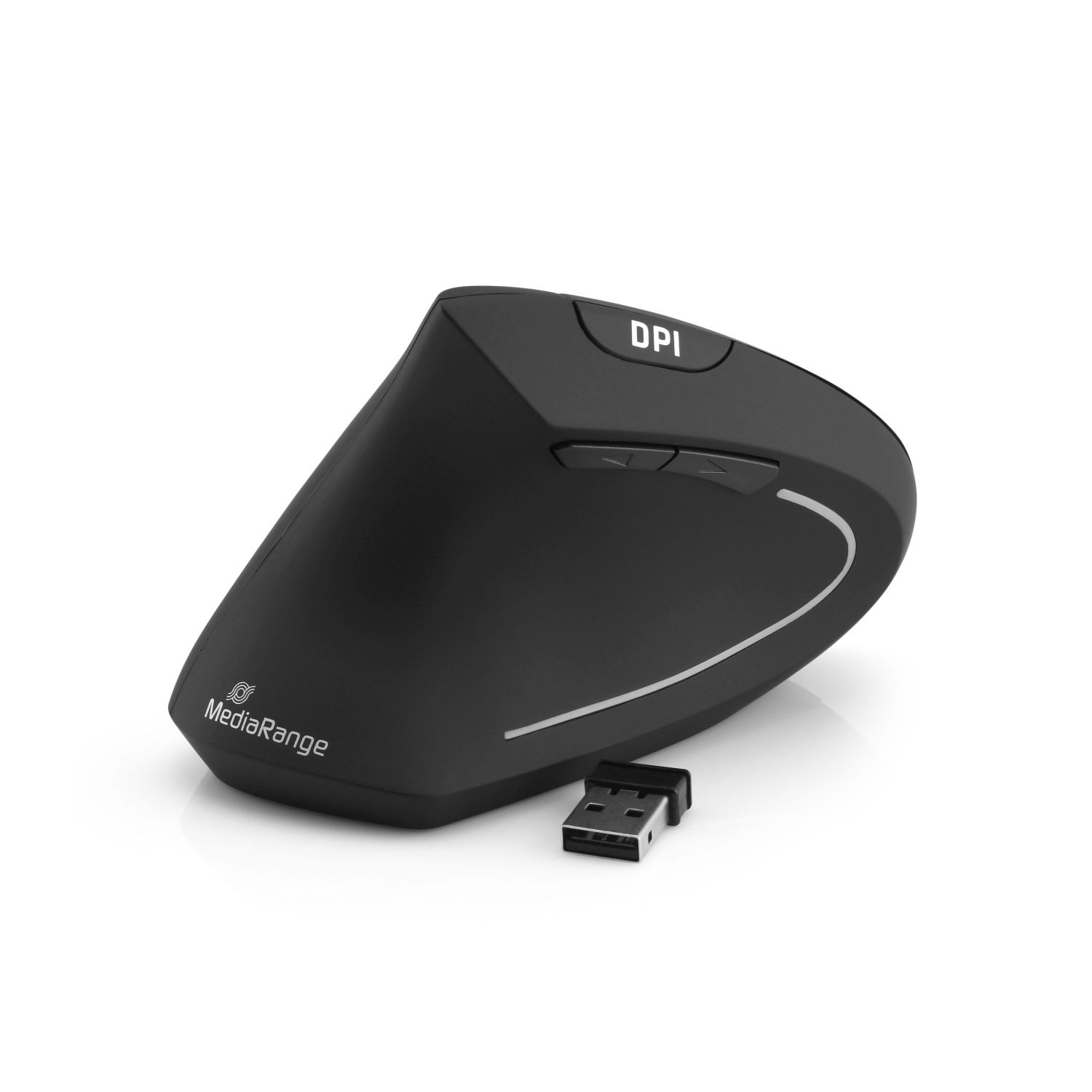 Maus MROS232 - ergonomisch, 6 Tasten, optisch, kabellos, schwarz Maus MROS232 - ergonomisch, 6 Tasten, optisch, kabellos, schwarz