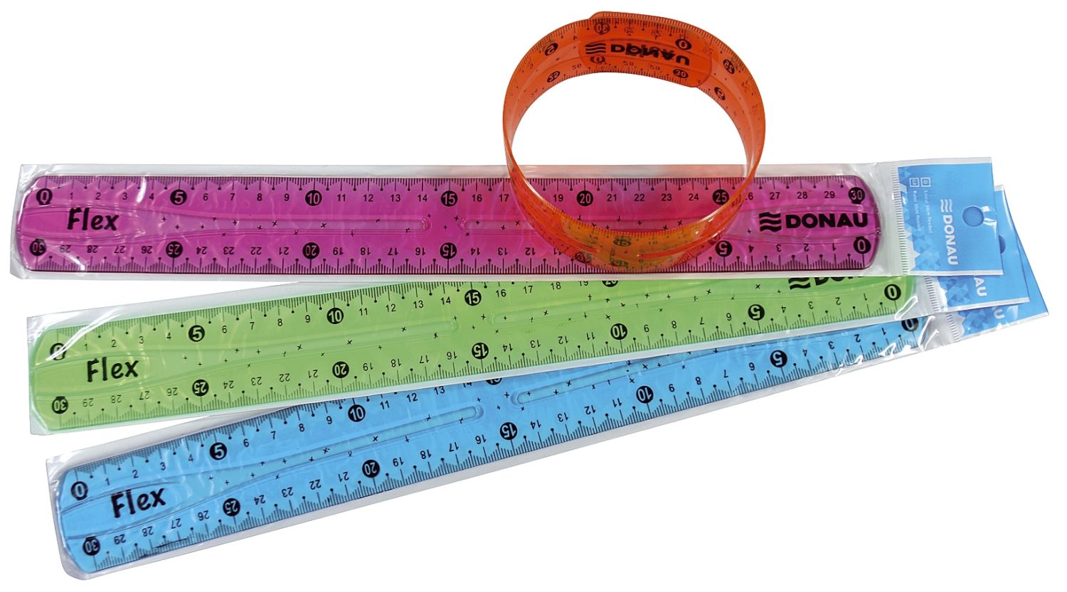 Lineal Flexi - 30 cm, transparent sortiert Lineal Flexi - 30 cm, transparent sortiert