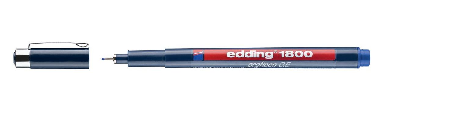 1800 Faserzeichner profipen - 0,5 mm, blau