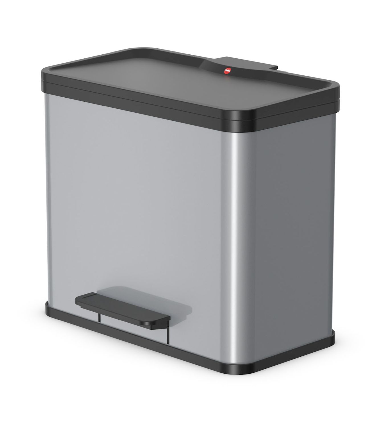 Tret-Abfalltrenner Öko Trio Plus L - 3 x 9 l, silber Tret-Abfalltrenner Öko Trio Plus L - 3 x 9 l, silber