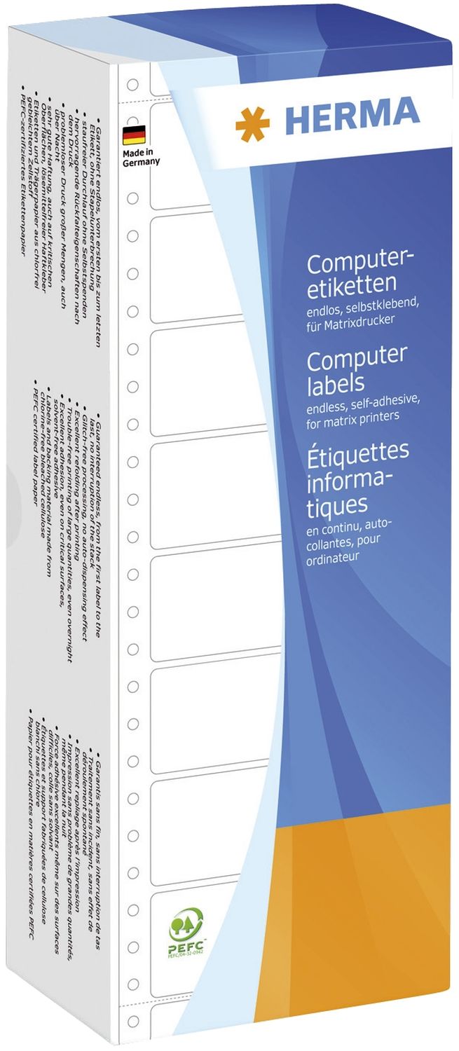 8211 Computeretiketten - weiß, 88,9x35,7 mm, matt, 4000 Stück