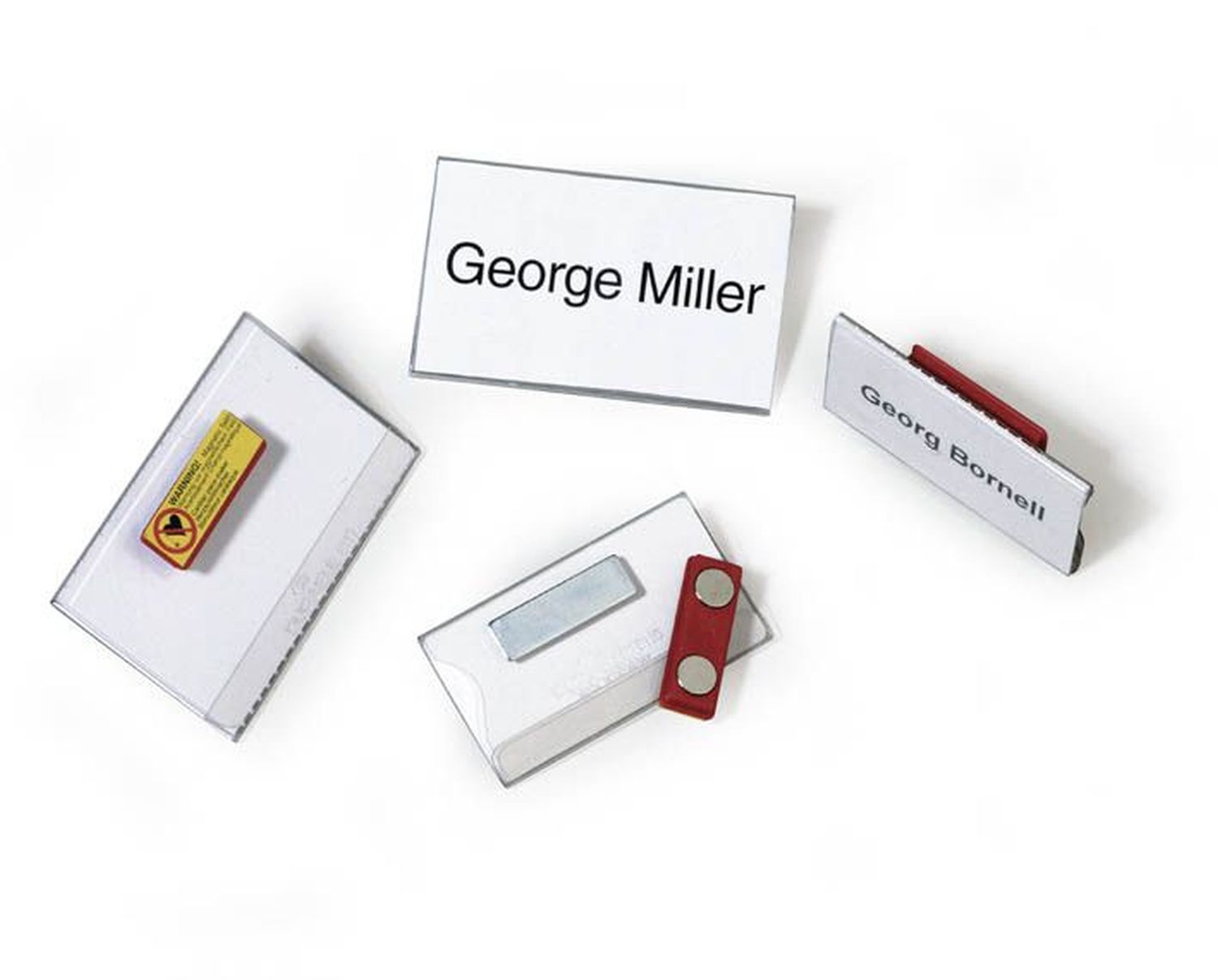 Namensschild mit Doppelmagnet - 75 x 40 mm, 25 Stück Namensschild mit Doppelmagnet - 75 x 40 mm, 25 Stück