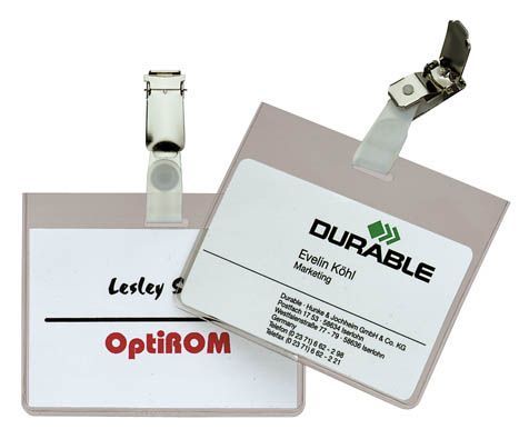 Namensschild mit Clip, 90 x 60 mm, 25 Stück Namensschild mit Clip, 90 x 60 mm, 25 Stück
