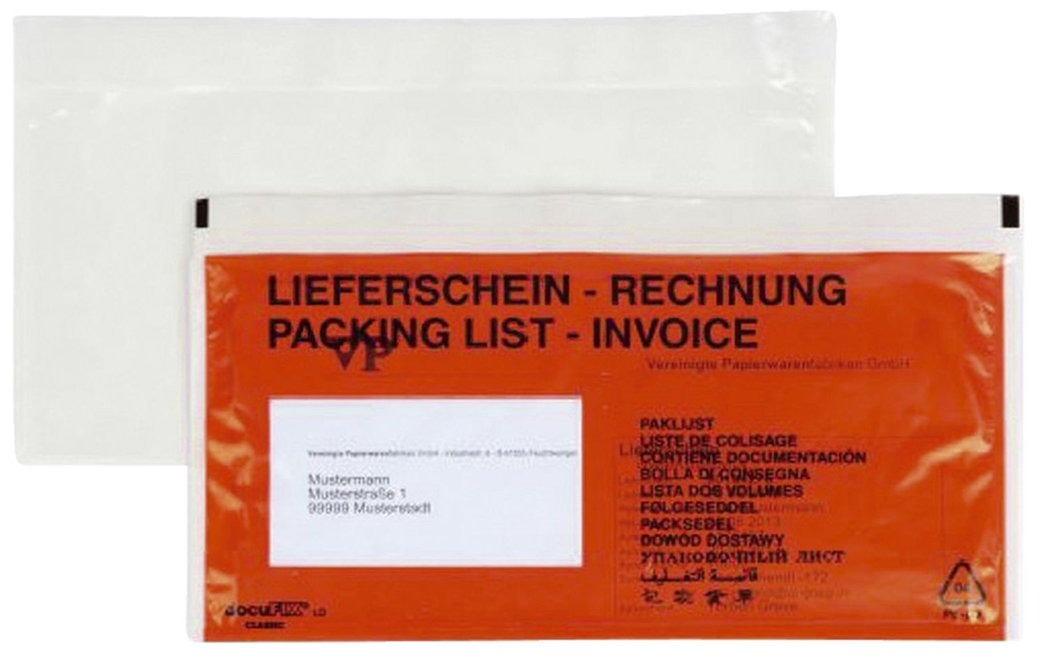Begleitpapiertaschen mit Aufdruck Lieferschein-Rechnung - DL, 250 Stück Begleitpapiertaschen mit Aufdruck Lieferschein-Rechnung - DL, 250 Stück