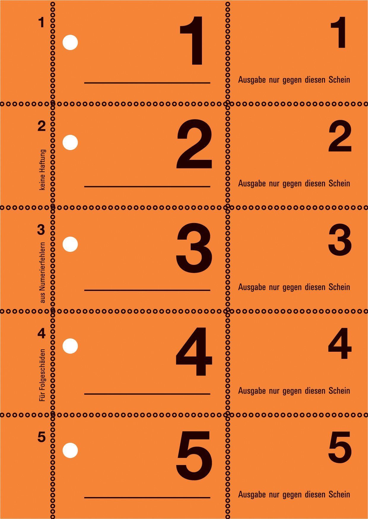 867 Garderobennummern, DIN A6, farbig sortiert, 100 Blatt / Block, gelb, orange, rot, blau, grün 867 Garderobennummern, DIN A6, farbig sortiert, 100 Blatt / Block, gelb, orange, rot, blau, grün