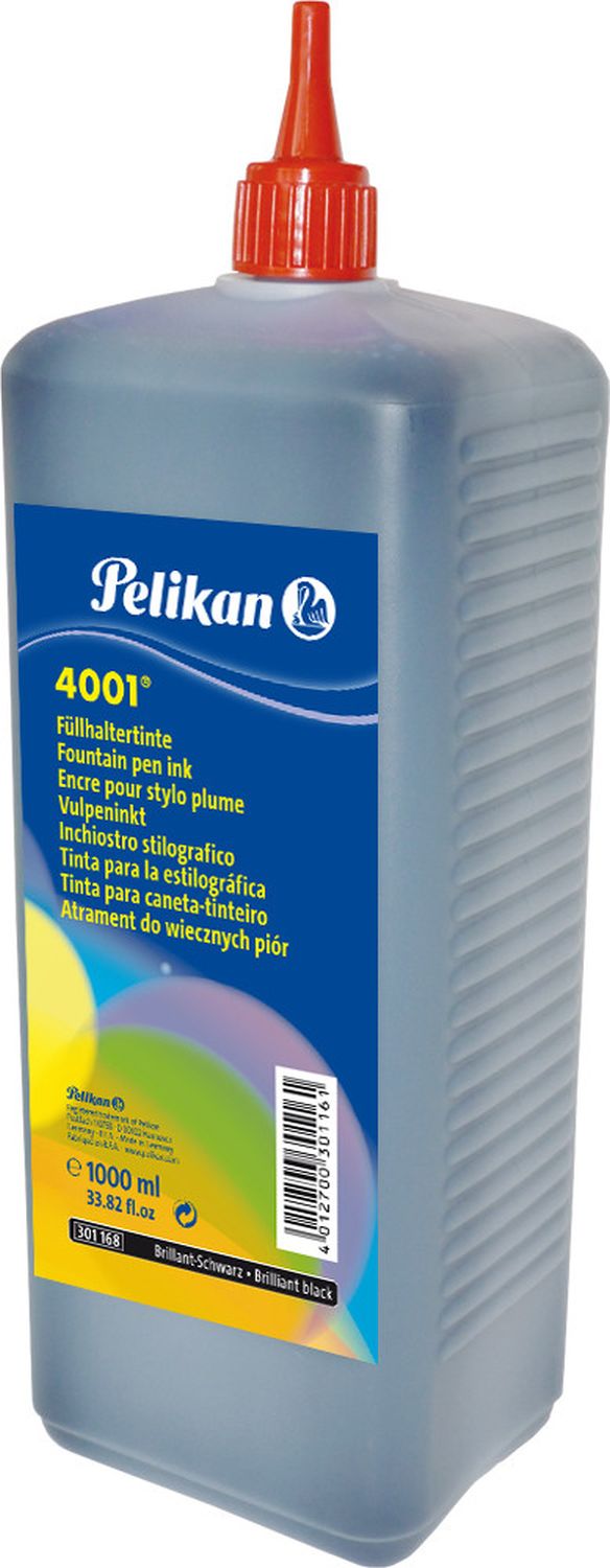 Tinte 4001® - 1000 ml Kunststoffflasche, brillant-schwarz Tinte 4001® - 1000 ml Kunststoffflasche, brillant-schwarz