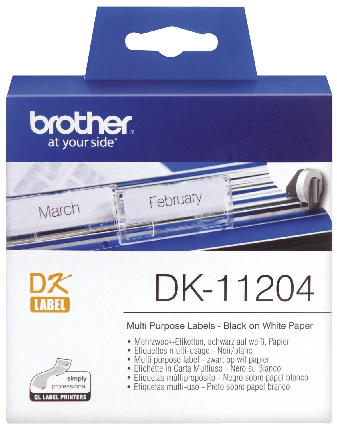 DK-Einzeletiketten Papier - Mehrzweck-/Absender-Etiketten, 17x54 mm, 400 Stück, schwarz auf weiß DK-Einzeletiketten Papier - Mehrzweck-/Absender-Etiketten, 17x54 mm, 400 Stück, schwarz auf weiß