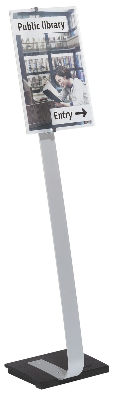 Präsentationsständer CRYSTAL SIGN STAND A3, DIN A3, metallic silber Präsentationsständer CRYSTAL SIGN STAND A3, DIN A3, metallic silber