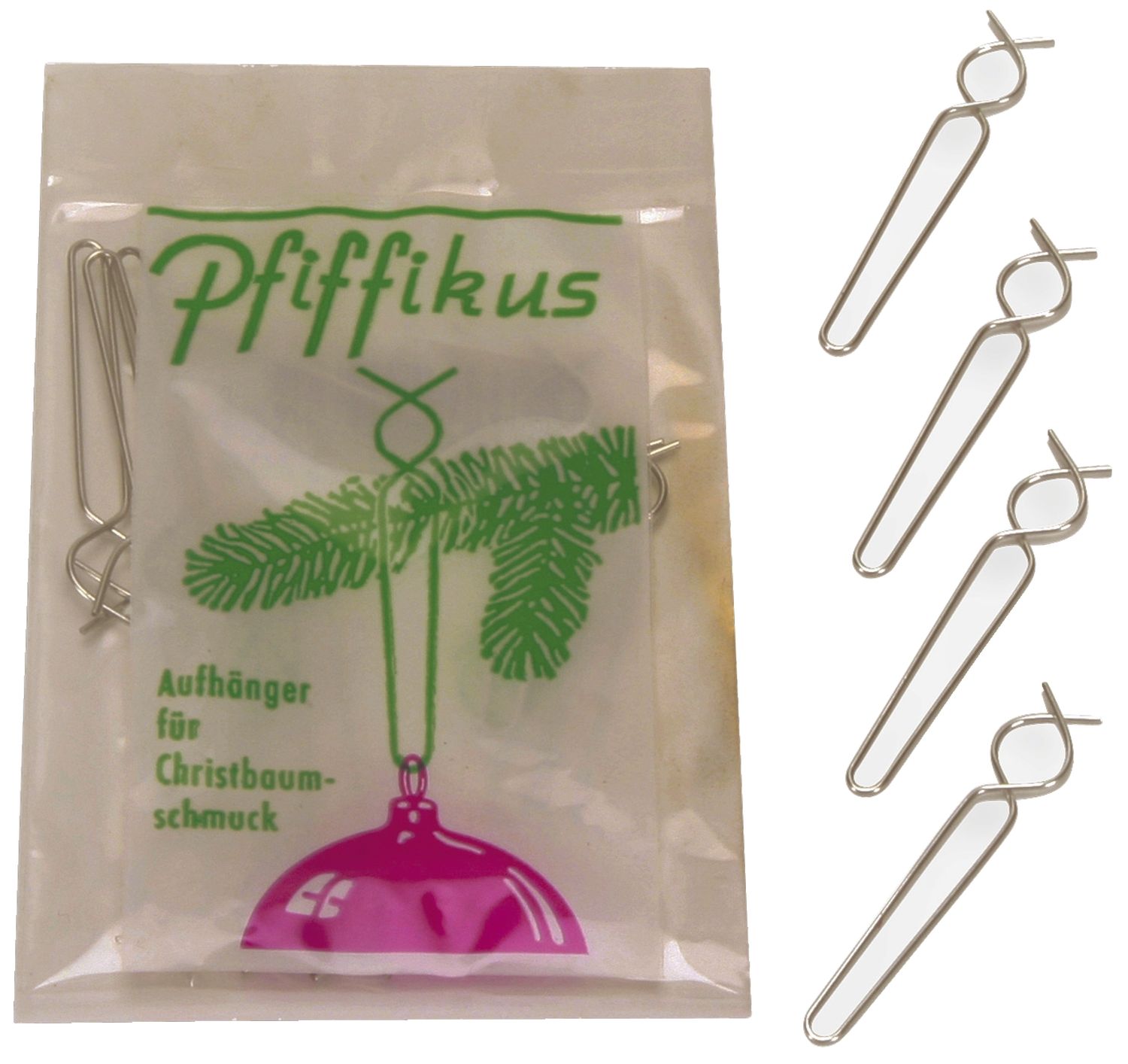 Weihnachtsschmuck Aufhänger Pfiffikus - 12 Stück, silber Weihnachtsschmuck Aufhänger Pfiffikus - 12 Stück, silber