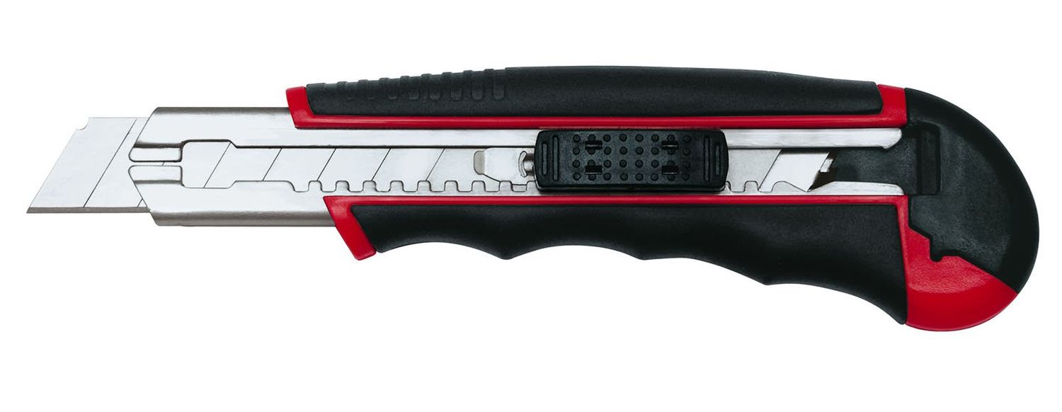 Cutter Autoload - 18 mm, schwarz/rot, inkl. 6 Klingen im Magazin Cutter Autoload - 18 mm, schwarz/rot, inkl. 6 Klingen im Magazin