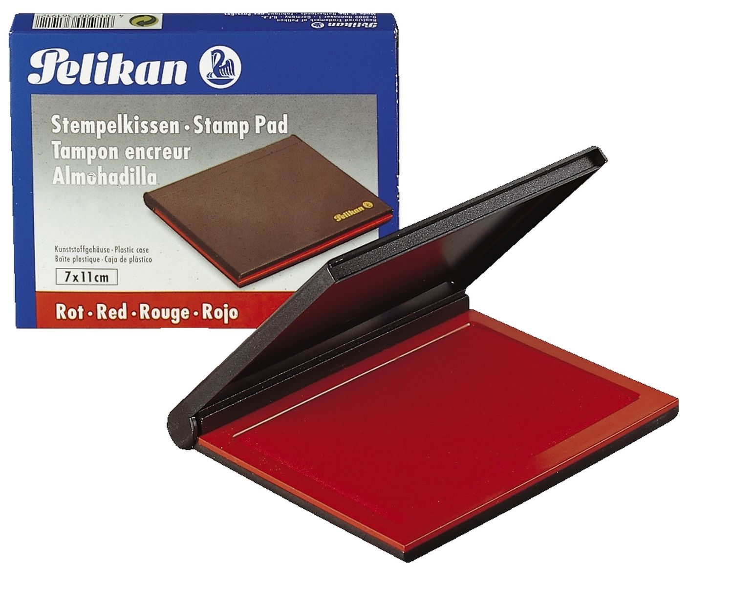 Stempelkissen 3E Kunststoff-Gehäuse - 70 x 50 mm, rot getränkt Stempelkissen 3E Kunststoff-Gehäuse - 70 x 50 mm, rot getränkt