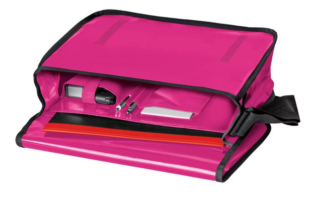 VELOCOLOR® Umhängetasche - 375 x 315 x 110 mm, LKW-Plane, pink VELOCOLOR® Umhängetasche - 375 x 315 x 110 mm, LKW-Plane, pink