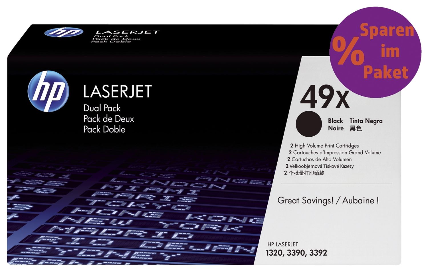 Original HP Tonerkartusche schwarz (Q5949X,49X,49XBK,49XBLACK,NO49X,NO49XBK,NO49XBLACK)