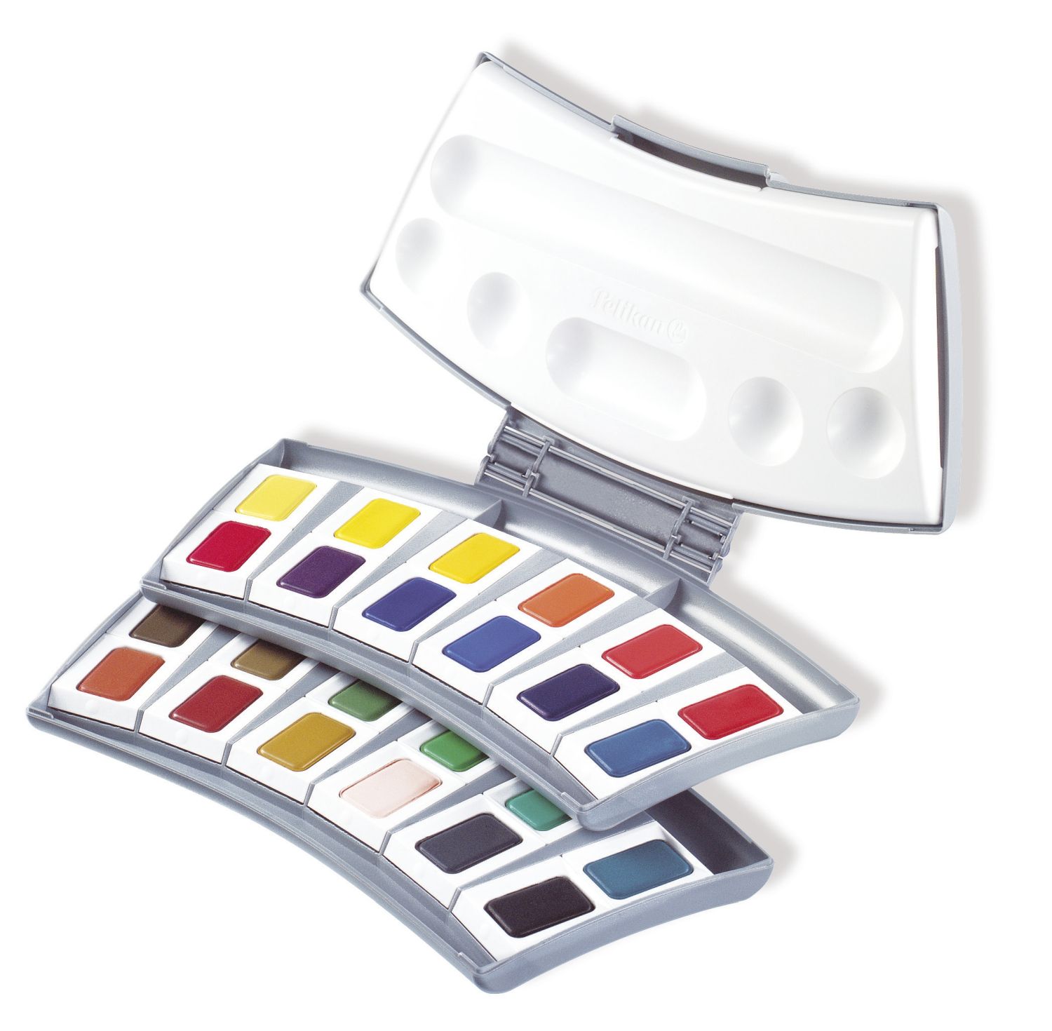 Aquarell-Malkasten 725/24, Kunststoffkasten mit 24 Farben Aquarell-Malkasten 725/24, Kunststoffkasten mit 24 Farben
