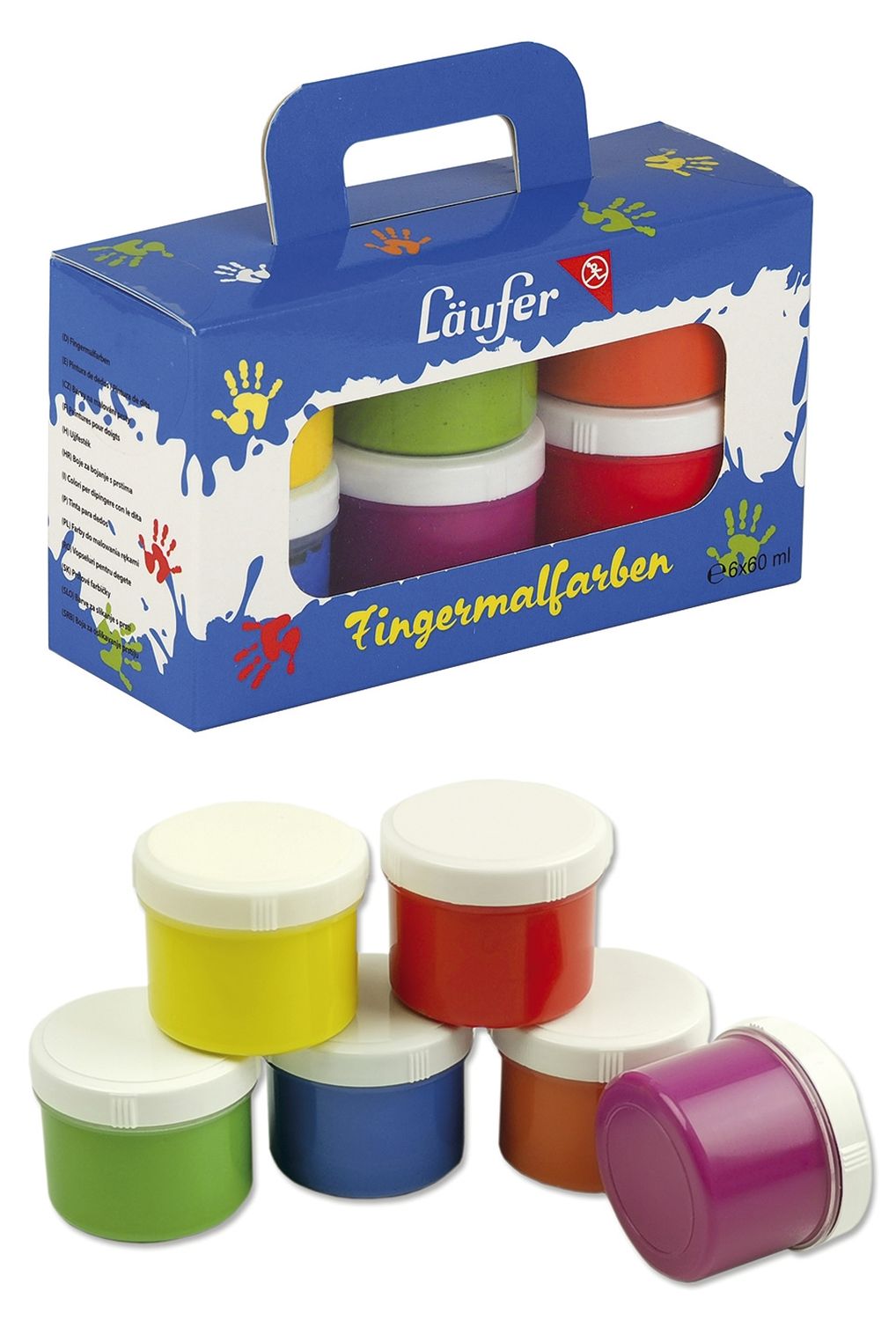 Schulmalfarben - 6x 60 ml, sortiert Schulmalfarben - 6x 60 ml, sortiert
