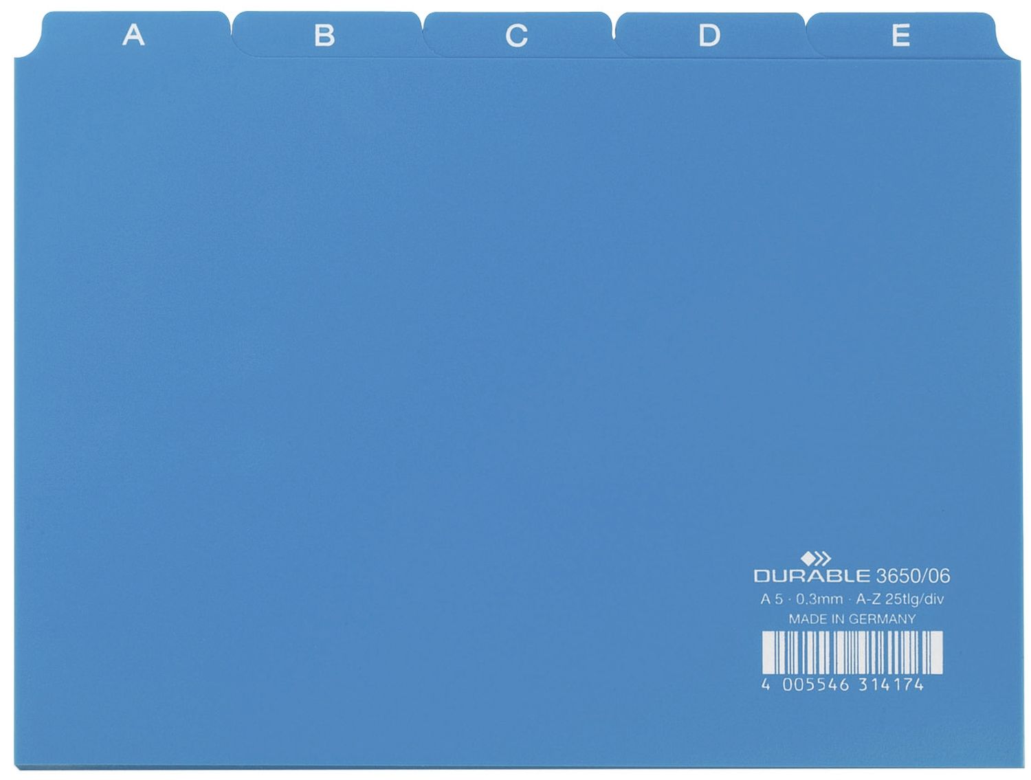 Leitregister A-Z - DIN A5 quer, blau Leitregister A-Z - DIN A5 quer, blau