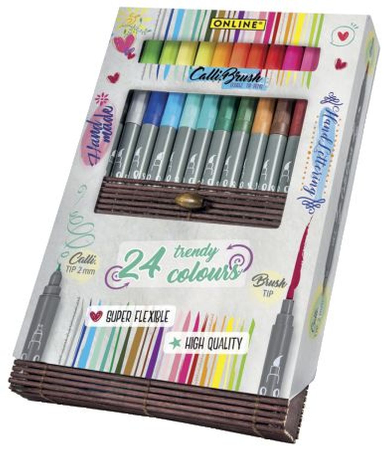 Faserschreiber Calli.Brush Duo - Trend Farben, 24 Stück sortiert, Bombus-Etui Faserschreiber Calli.Brush Duo - Trend Farben, 24 Stück sortiert, Bombus-Etui