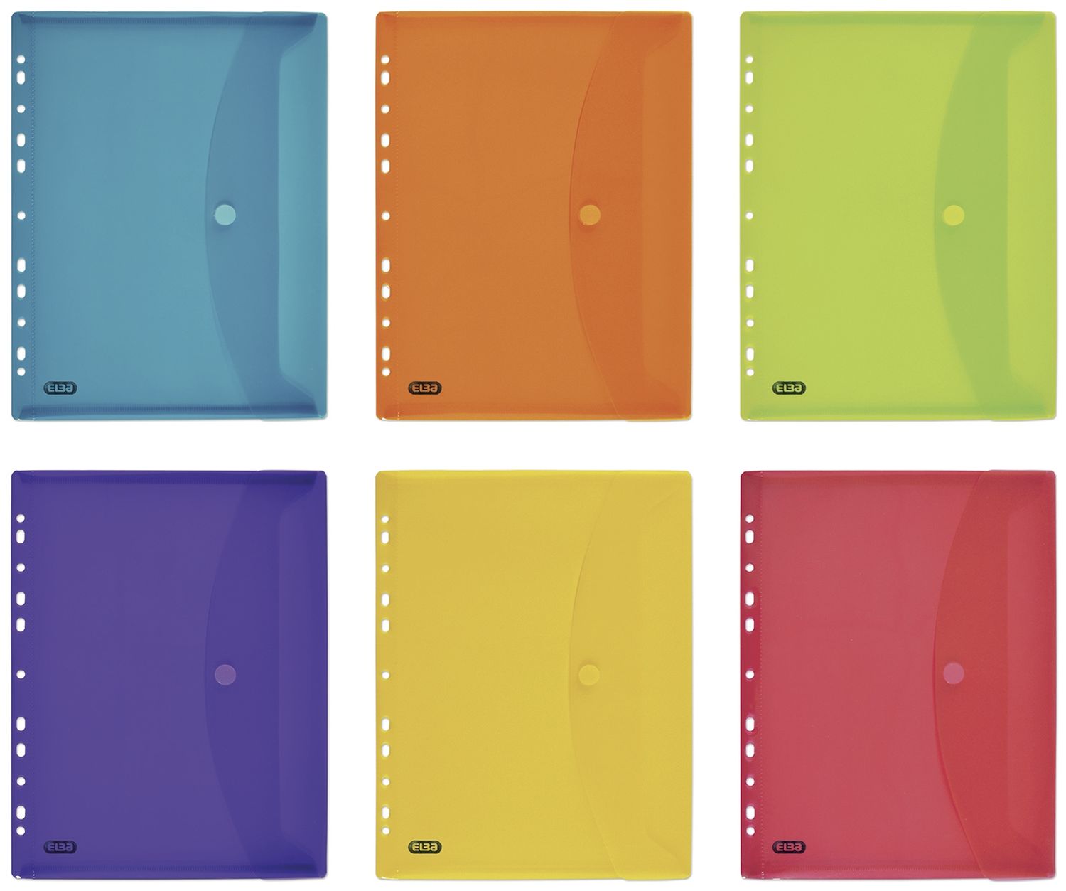 Dokumentenhülle zum Abheften - A4, 6 Taschen, PP, transluzent, sortiert Dokumentenhülle zum Abheften - A4, 6 Taschen, PP, transluzent, sortiert