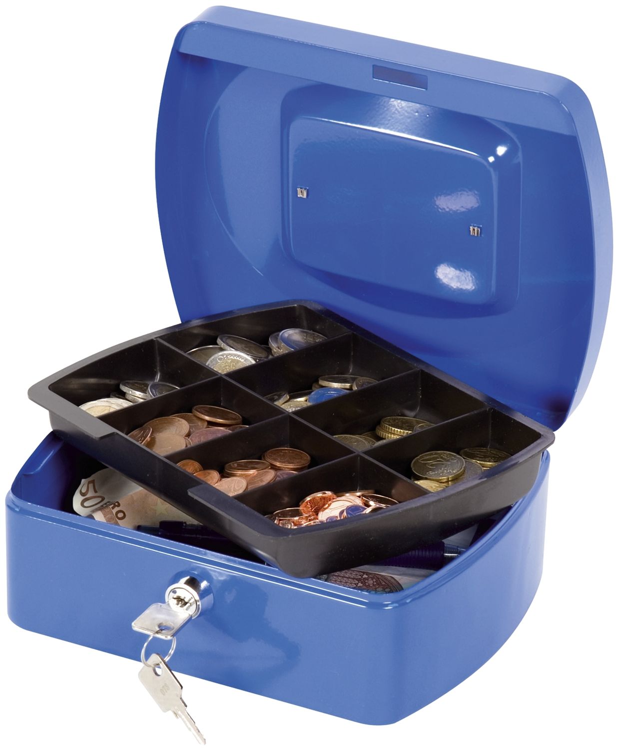 Geldkassette - 205 x 160 x 85 mm, blau Geldkassette - 205 x 160 x 85 mm, blau