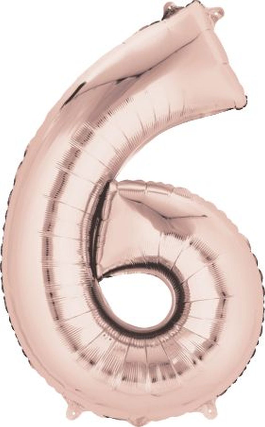 Folienballon XXL Zahl 6 - rose gold Folienballon XXL Zahl 6 - rose gold