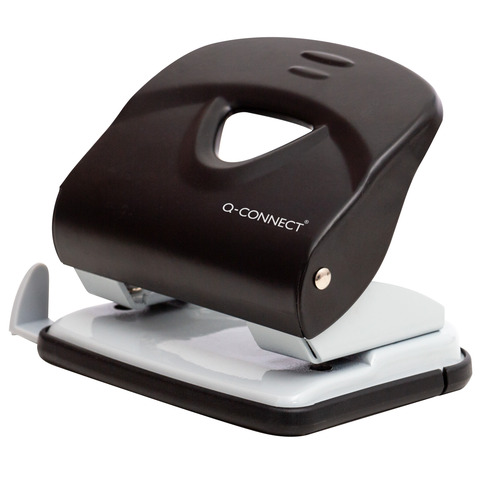 Locher Q-Connect KF14220, bis ca. 30 Blatt, für Dokumente bis DIN A4, schwarz