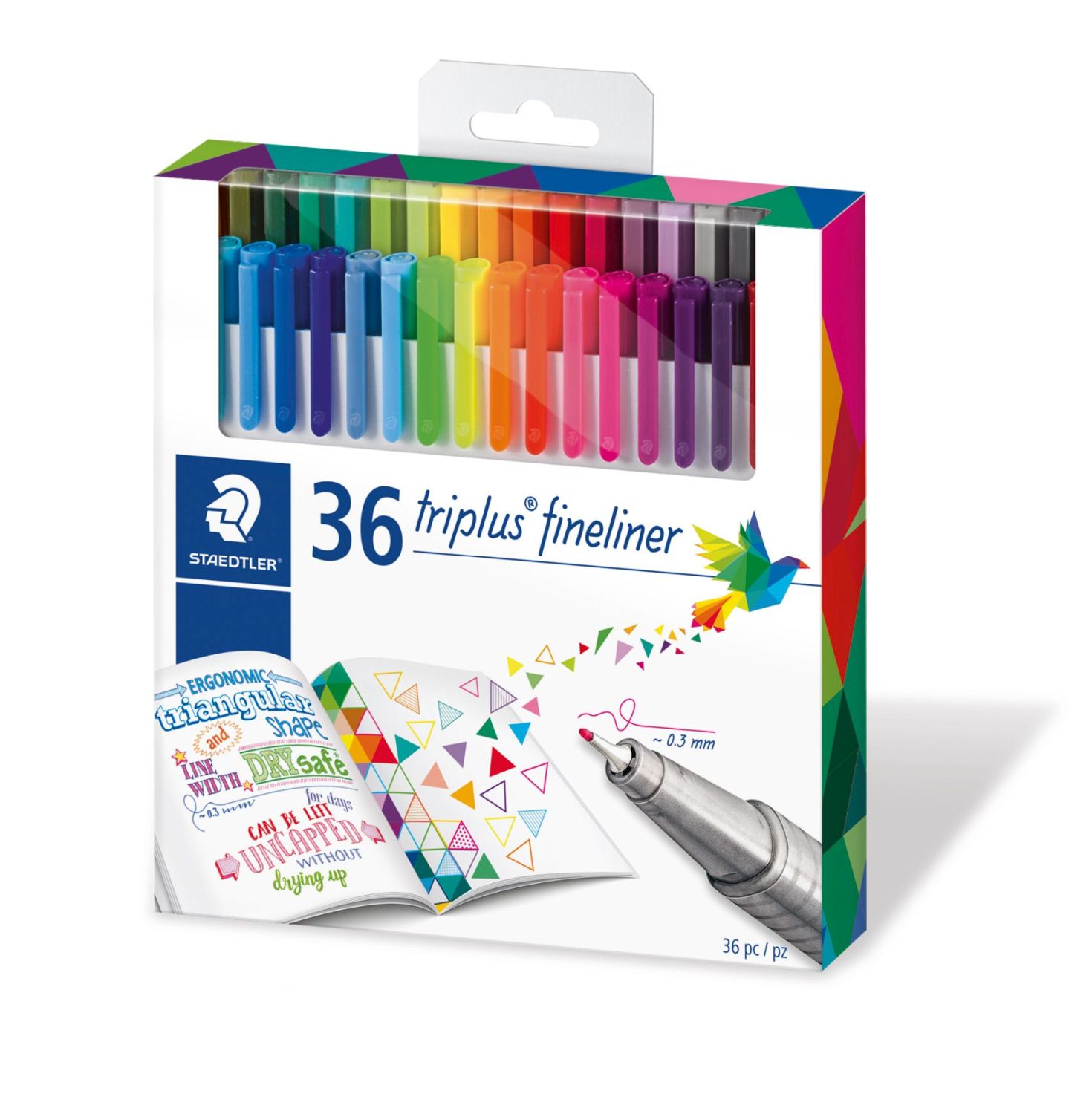 Feinschreiber triplus® - 0,3 mm, Kartonschachtel, 36 Farben Feinschreiber triplus® - 0,3 mm, Kartonschachtel, 36 Farben