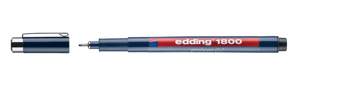 1800 Faserzeichner profipen - 0,7 schwarz
